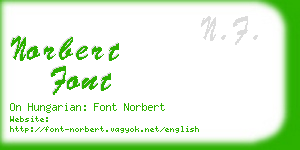 norbert font business card